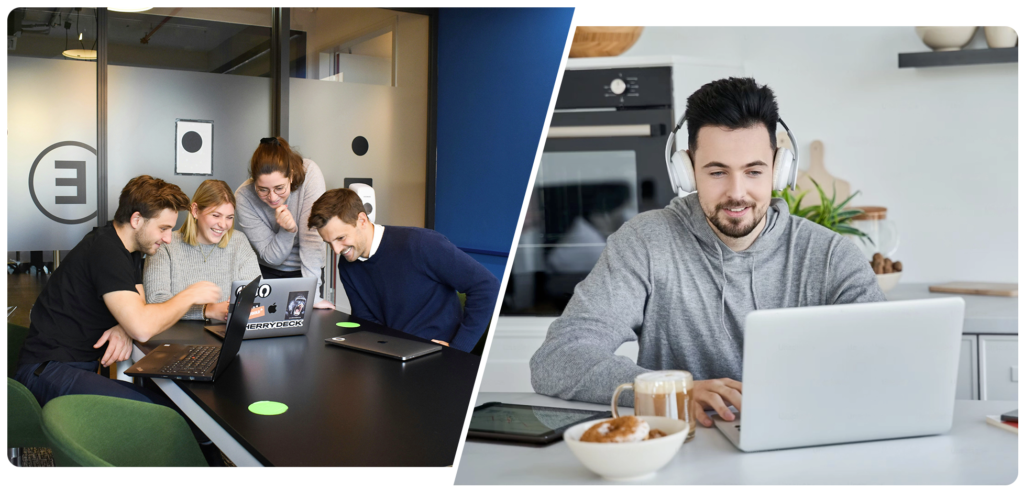 Work life balanced with remote work and on site work in europe